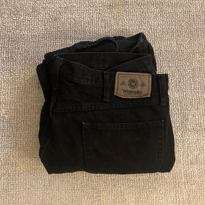 Black Straight Leg Wrangler Jeans